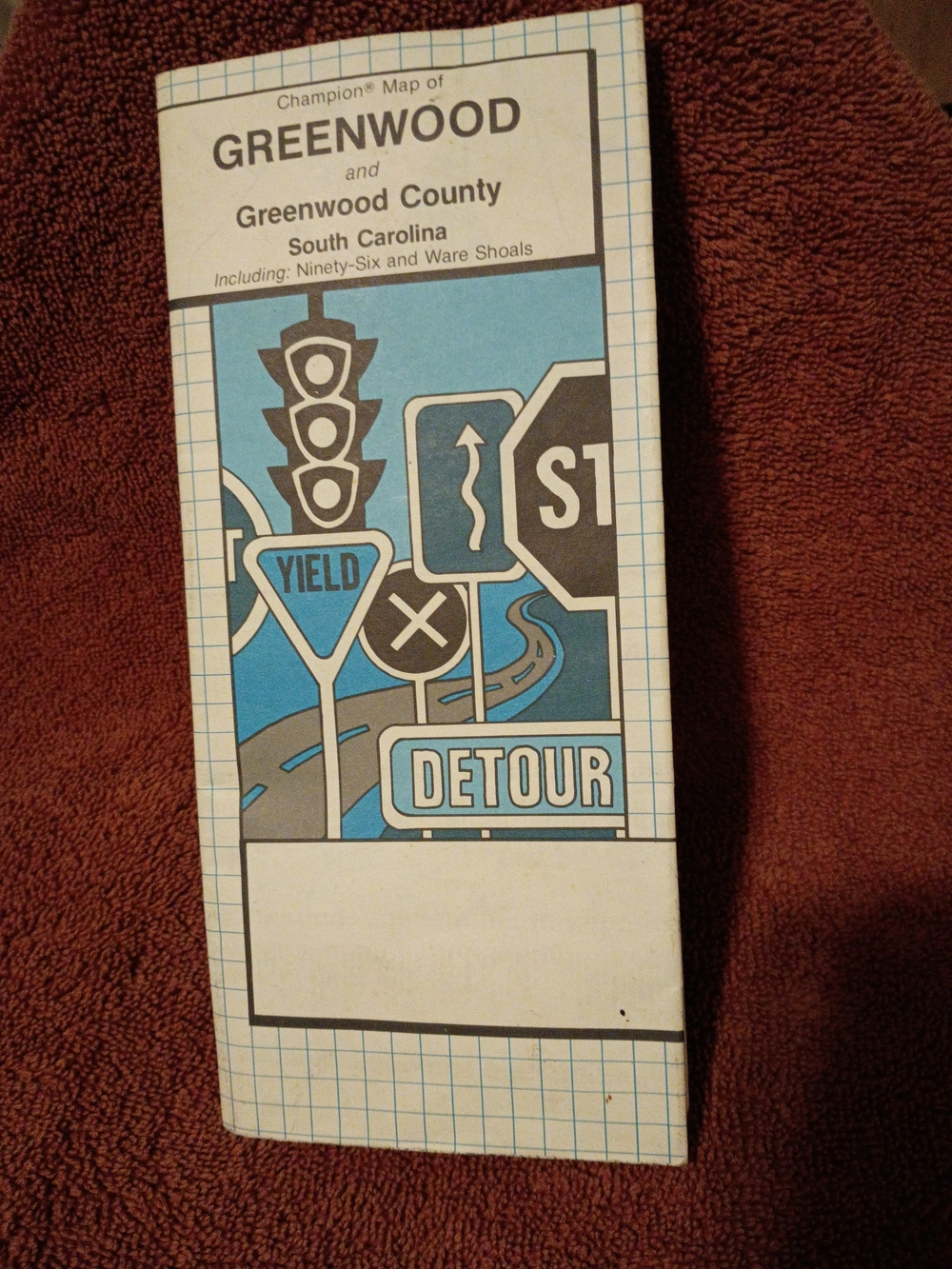 Champion Greenwood County Map - Blue & White